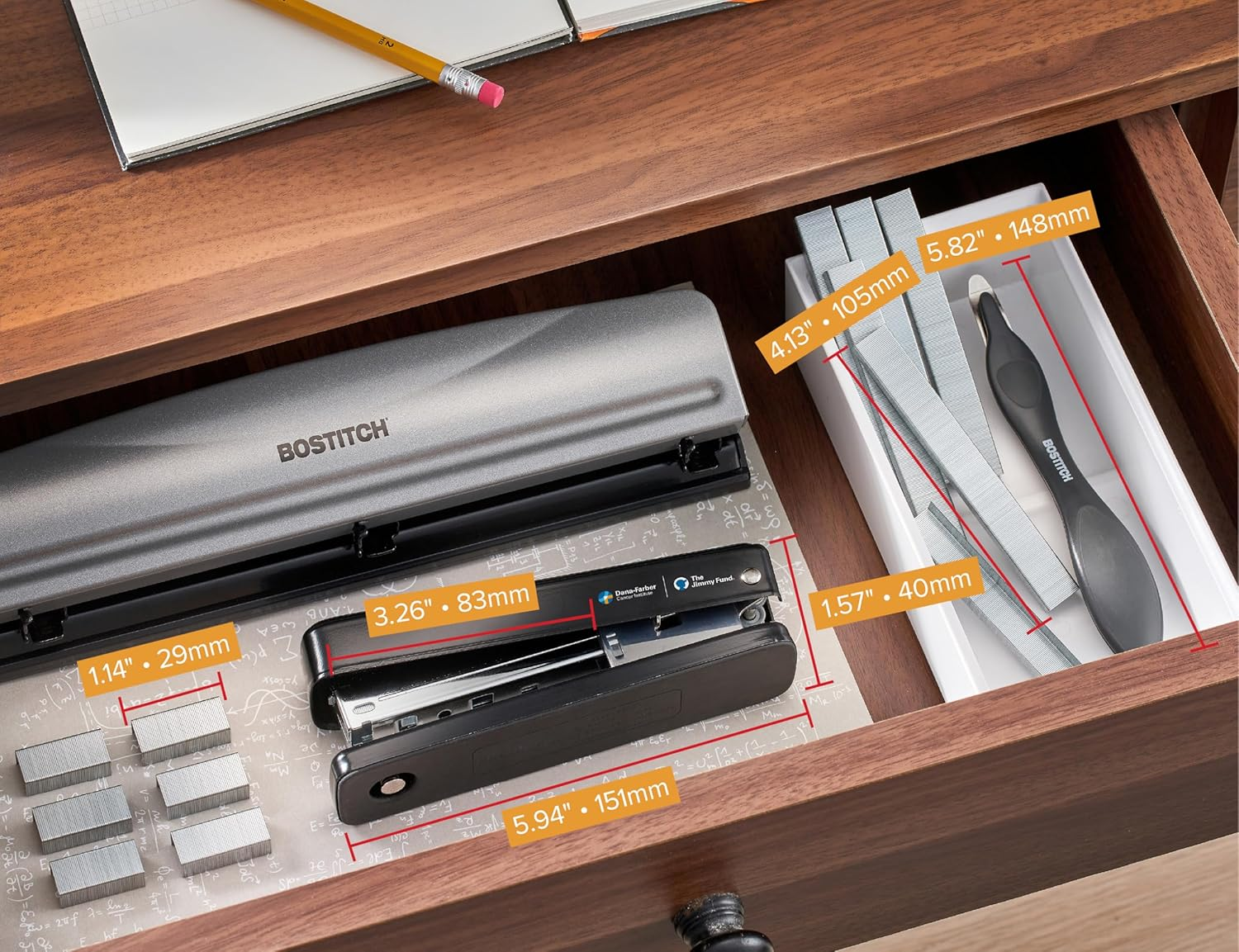 Bostitch Titan Heavy Duty Metal Stapler, 50 Sheet Capacity with 1250 Staples and Ergonomic Staple Remover, Jam Free Stapling, Full Strip Stapler for Desk, Office and Classroom, Black - Sage image number 7