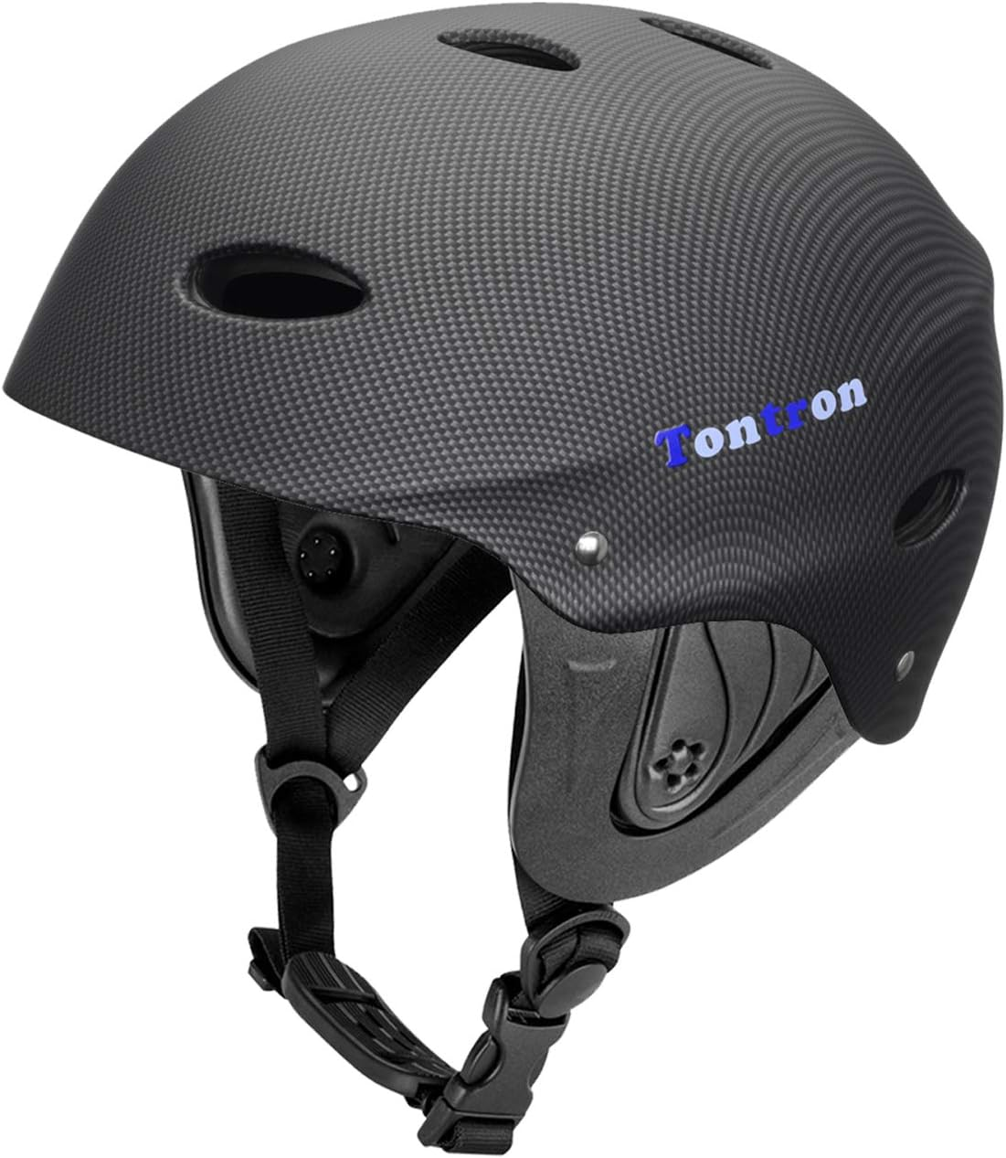 Tontron Adult Whitewater Kayaking Canoeing Watersports Helmet with Magnetic Buckle