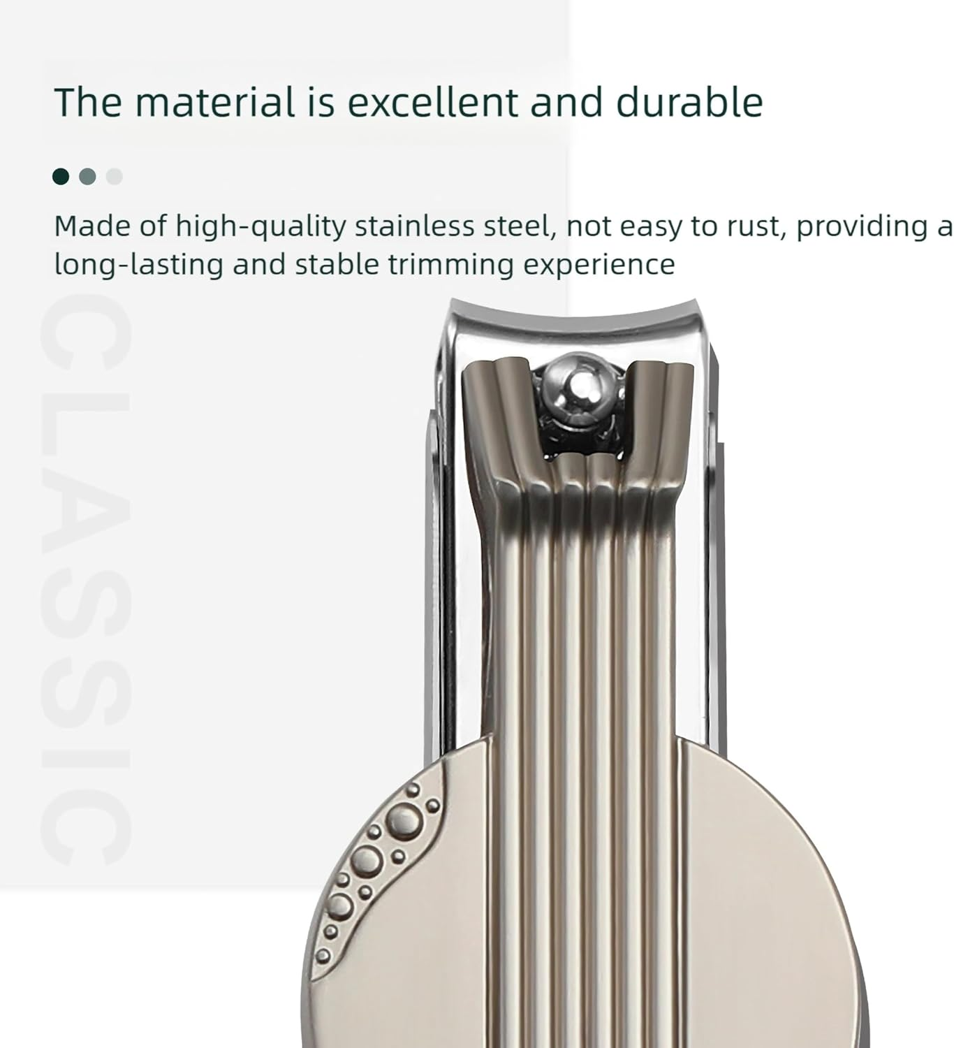 Nail Clippers with Magnifying Glass for Senior, Sharp Heavy Duty Steel Blade, Detachable Magnifier Loupe Set (Black) - Silver+Box image number 5