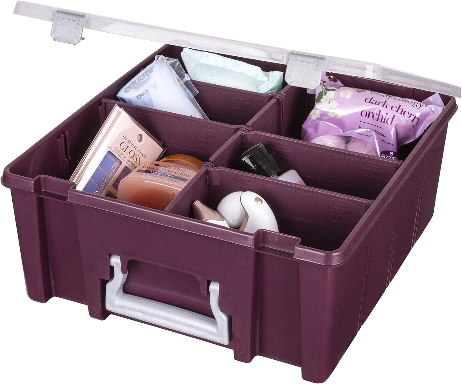 Artbin Super Satchel Compartment Box - Stackable Durable Art Storage with 8 Removable Compartments, Smart Closure, and Portable Design for Craft Supplies, Threads, Ribbons, Paint Tubes image number 5