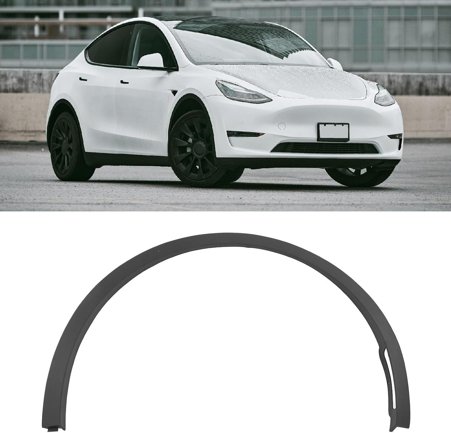 Flare for Tesla Model Y 2020 to 2023, Driver/Passenger Side, Wheel Flare Molding Trim Replacement, Wheel Cover Arch Trim, Tires Eyebrow Splash Guard Lip Strip