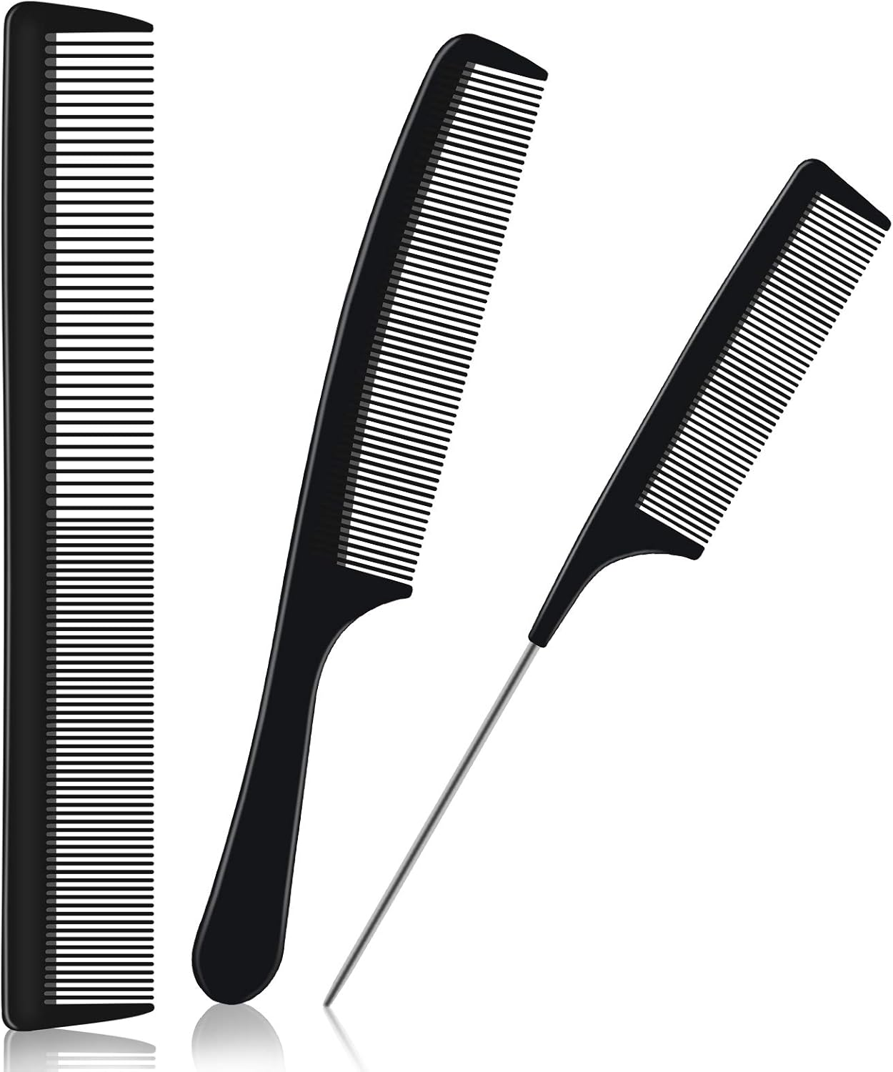 URAQT Hairdressing Set - 3Pc Combs & Brushes, Including Pin Tail & anti Static Fine Tooth Comb for Professional Salon Styling