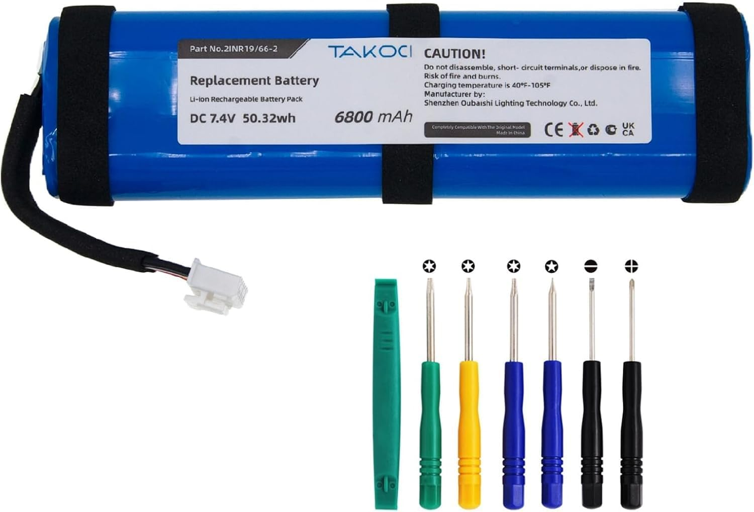 6800Mah Replacement Battery for J-BL Xtreme 2 Fits PN SUN-INTE-103 2INR19/66-2 7.4V image number 1