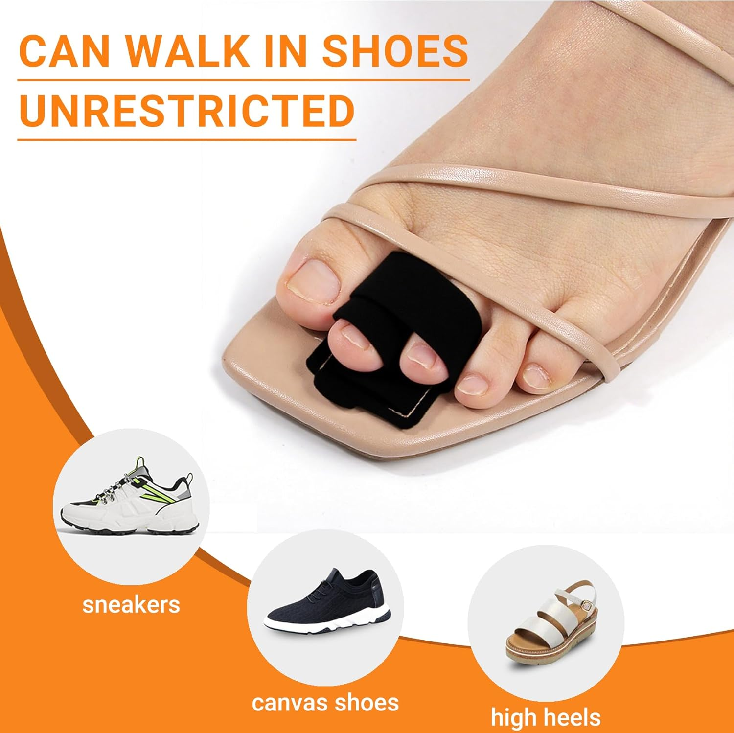 JYNVO 4 Pcs Toe Separator Set Hammer Toe Corrector Hallux Valgus Corrector Toe Separators for Hallux Valgus Correction Overlapping Toe for Women and Men image number 5