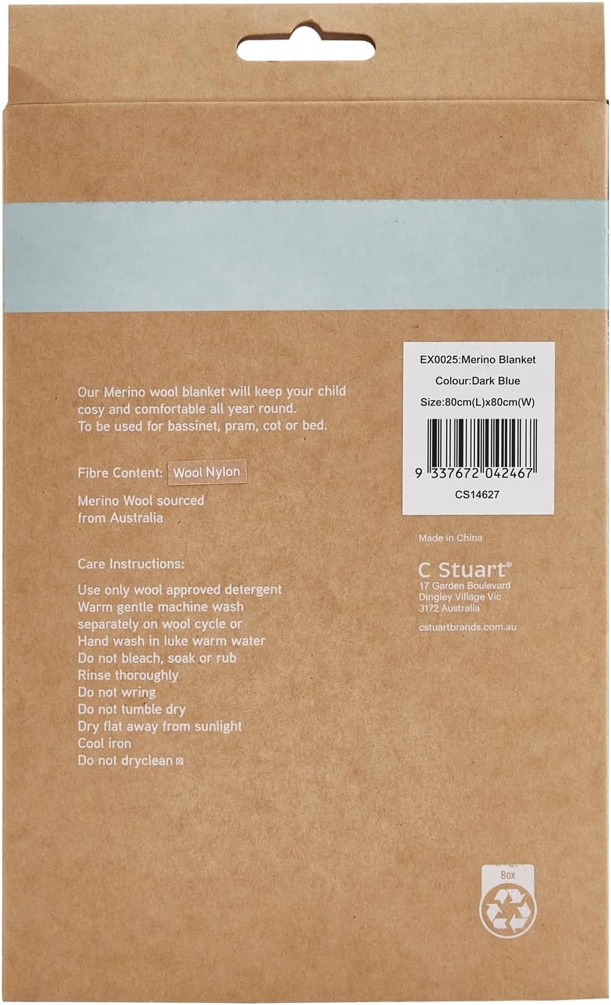 Australian Wool Blanket, Navy Marle image number 5