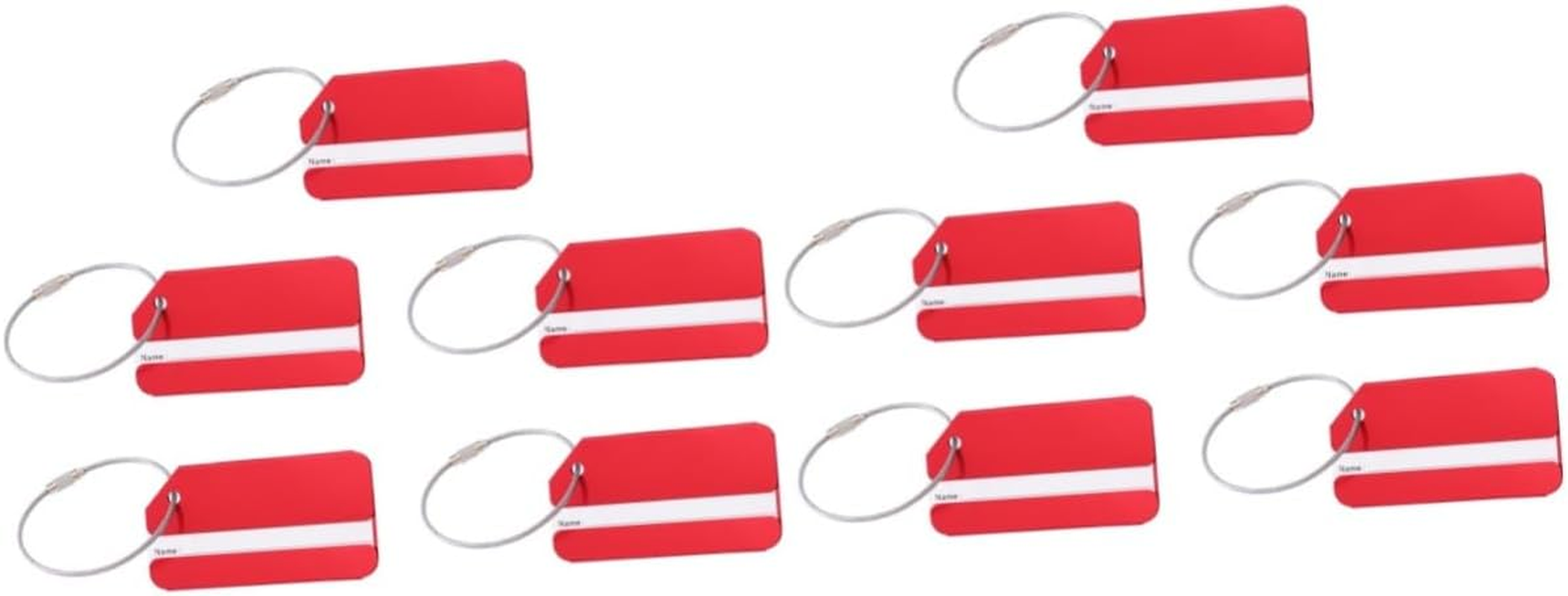 Sosoport 10Pcs Aluminum Luggage Tag for Travel Suitcase Fashion Baggage Tag Handbag Name Function for Suitcase and Travel Bag Identification image number 3