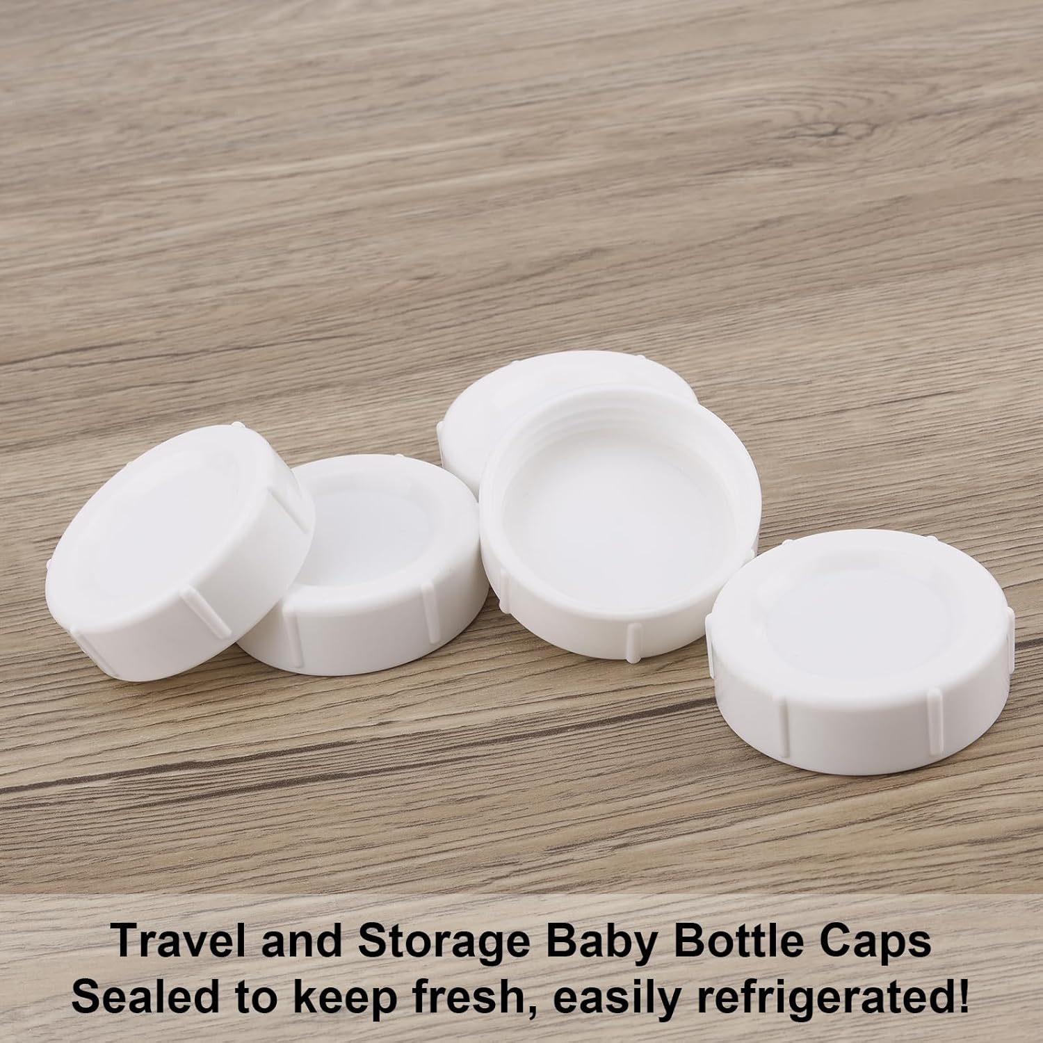 6Pcs Baby Bottle Caps for Dr Brown, Bpa-Free Baby Bottle Lids for Travel and Storage Replacement Parts Compatible with Dr. Brown&rsquo;S Natural Flow Wide-Neck image number 3