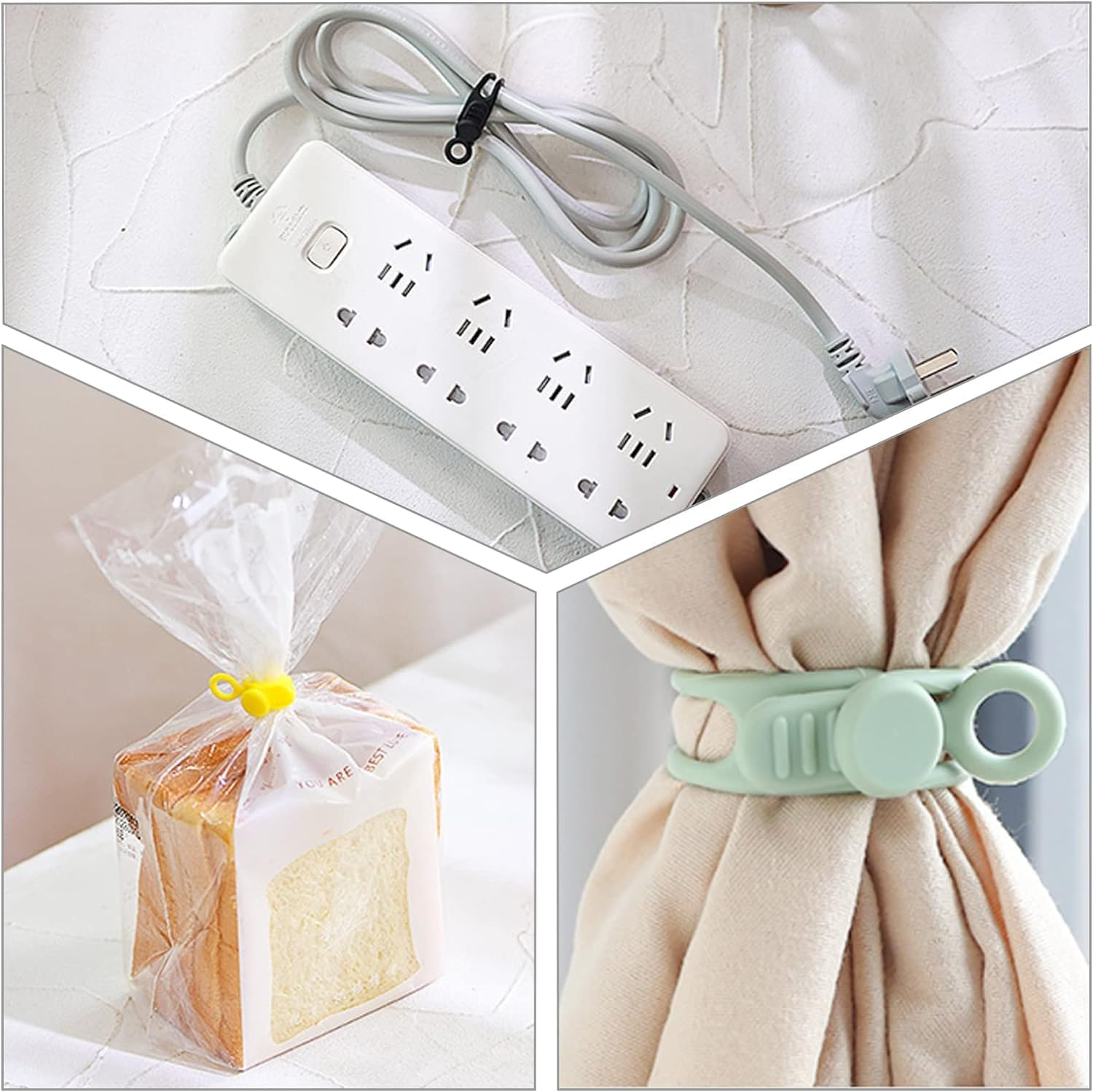 36Pcs Silicone Cable Straps Wire Organizer for Earphone, Phone Charger, Mouse, Audio, Computer, Reusable Cable Ties Cord Organizer(6Colors) image number 6