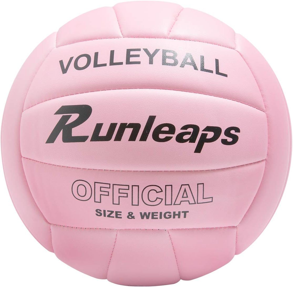 Runleaps Volleyball, Waterproof Indoor Outdoor Volleyball for Beach Game Gym Training (Official Size 5)