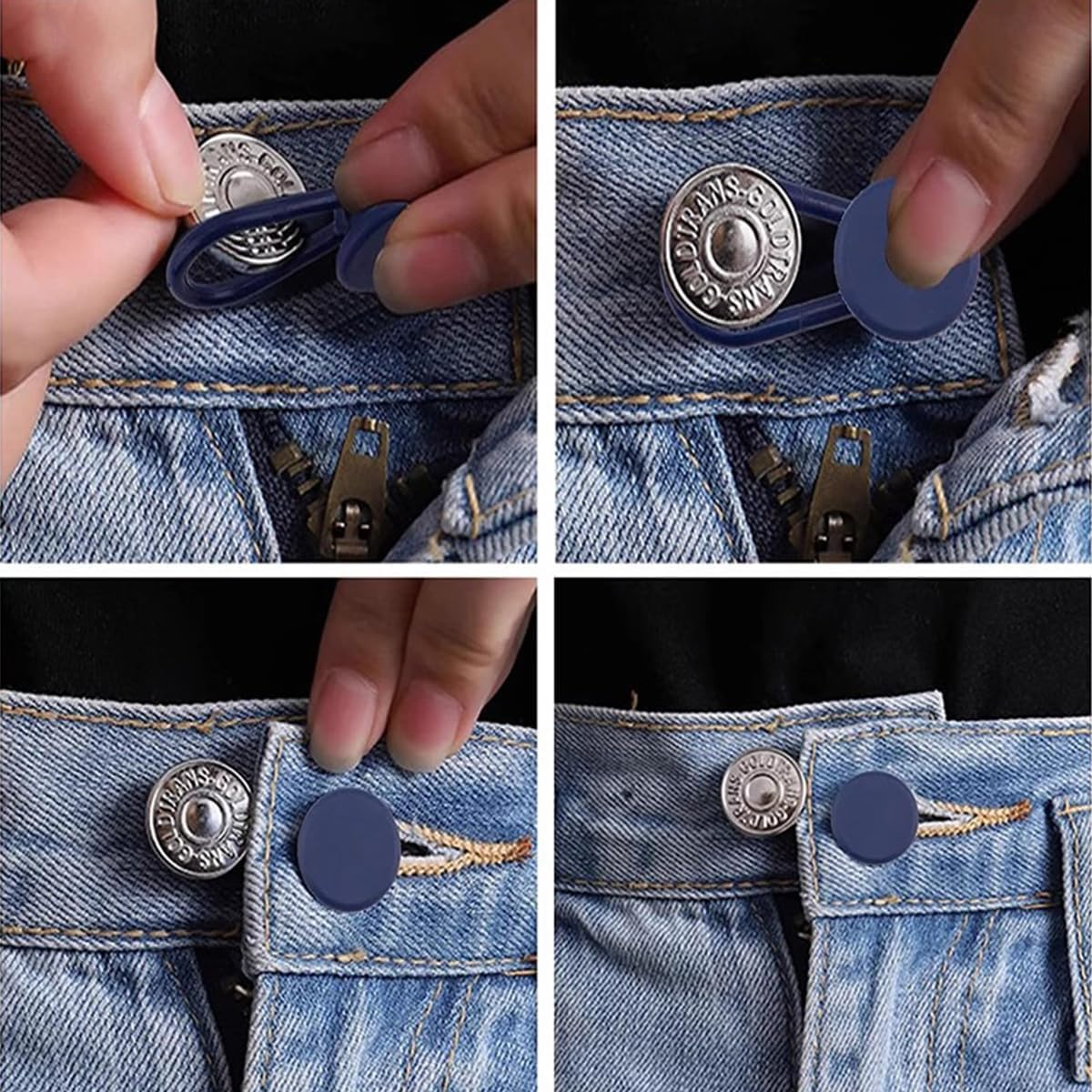 16 PCS Button Extenders for Jeans,Pants Waist Button Extender for Women Men,4 Colors Pant Waistband Expander, Ceryvop Pants Waist Extension 1-1.4 Inches