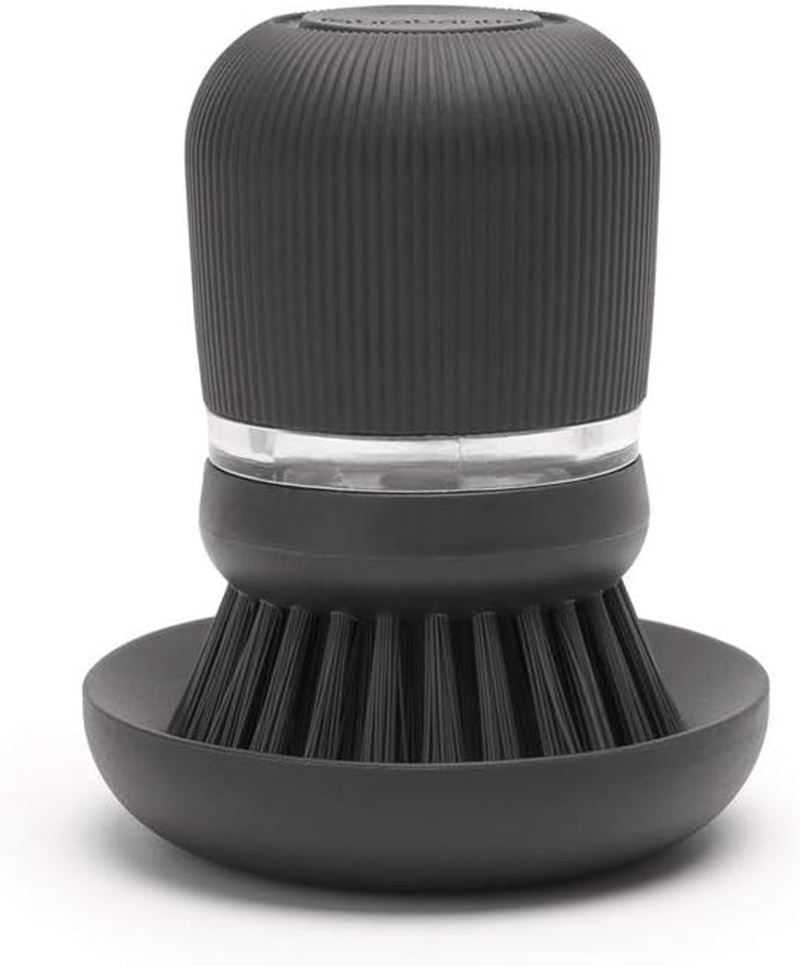 Brabantia Soap Dispensing Dish Brush, Dark Grey, One Size, 302626