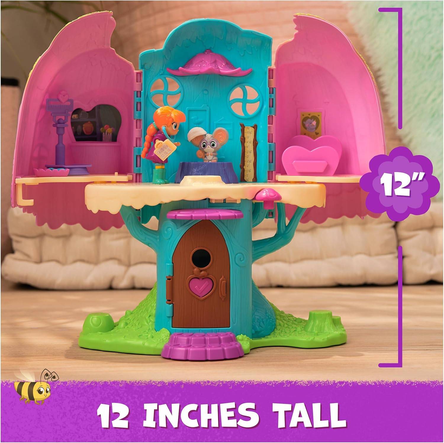 Vida the Vet, Vet Clinic, Treehouse Playset with Action Figures, Dollhouse Furniture & Accessories, Kids Toys for Girls & Boys Ages 3 and Up image number 3