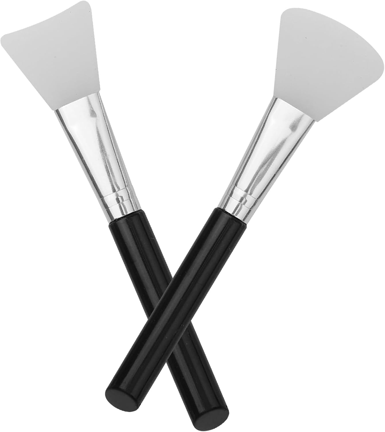 2 Pcs Silicone Face Mask Brush Mask Beauty Tool for Facials Mud Masks DIY Modeling Masks Body Lotion and BB CC Cream(Color:Black) image number 3