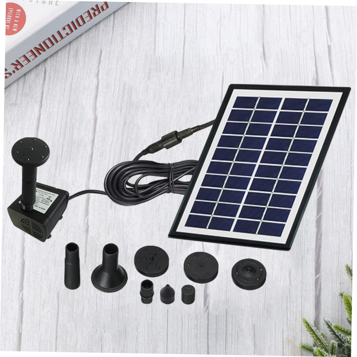 Gatuida Solar Floating Fountain Pump Solar Powered Garden Water Fountain for Fish Outdoor Landscape Aeration Pool Decoration Black image number 2