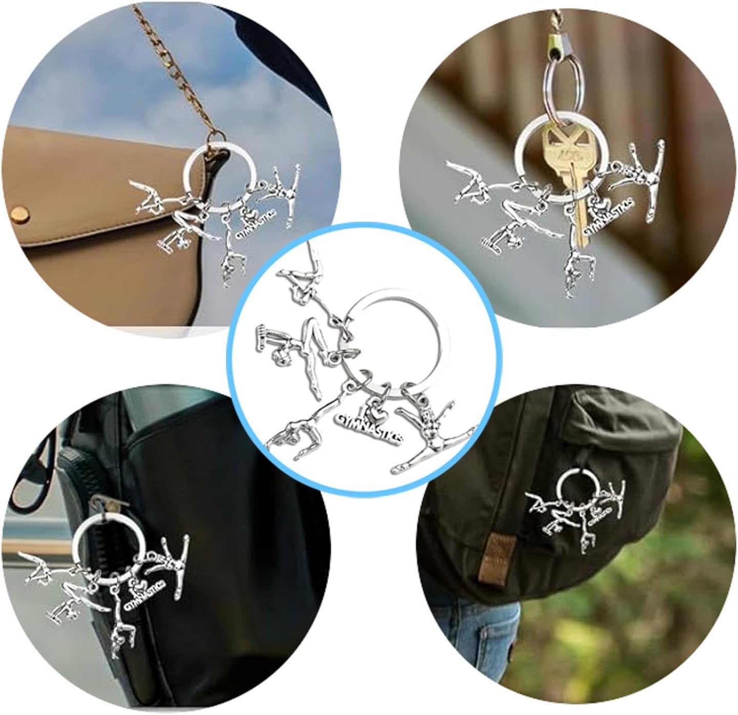 Amaezorx 1 Pcs Gymnastics Keychain Gift Set - Perfect for Gymnasts, Coaches & Graduates - Birthday Graduation Presents for Daughter, Granddaughter, Sister & Niece image number 3