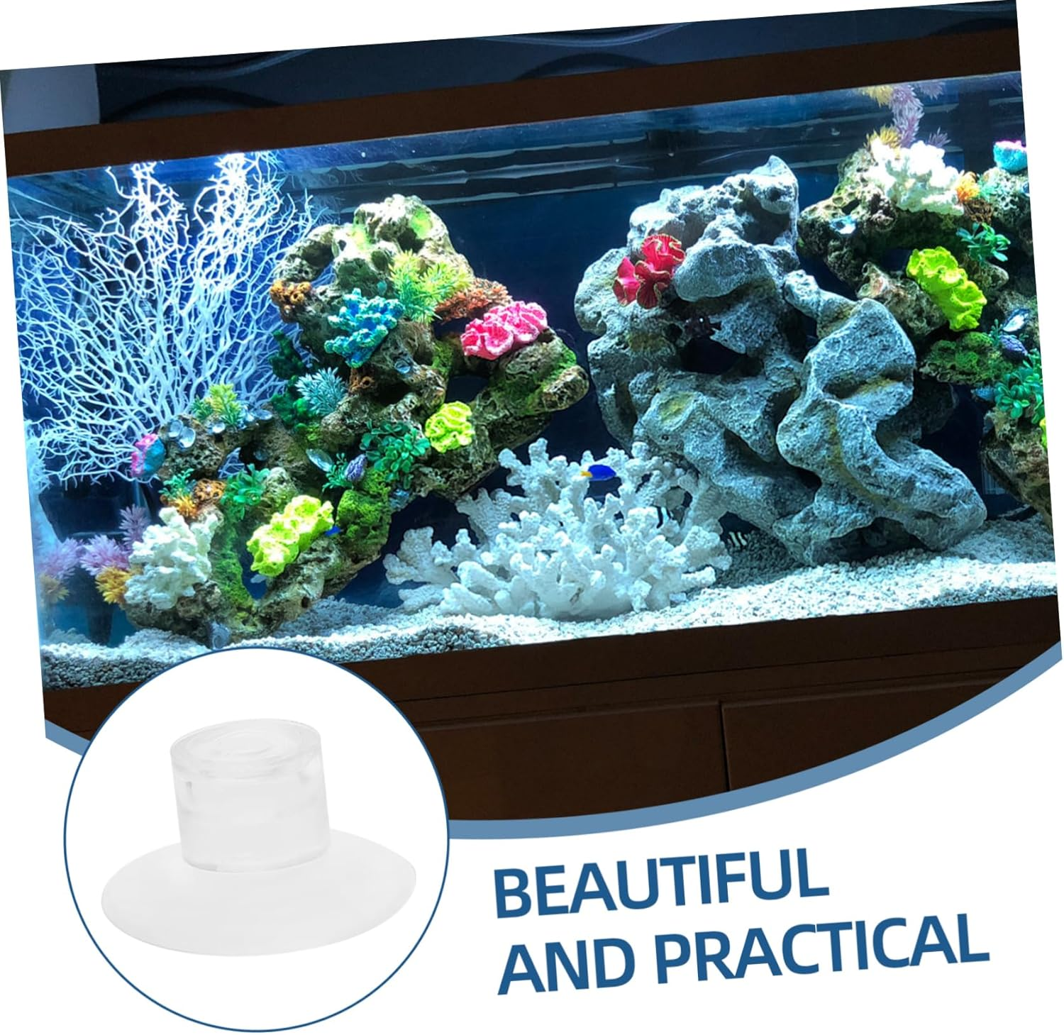 VANZACK 50Pcs Aquarium Feeder Cups for Fish Tank Holders for Easy Installation and Secure Feeding for Aquatic Plants and Decorations image number 6