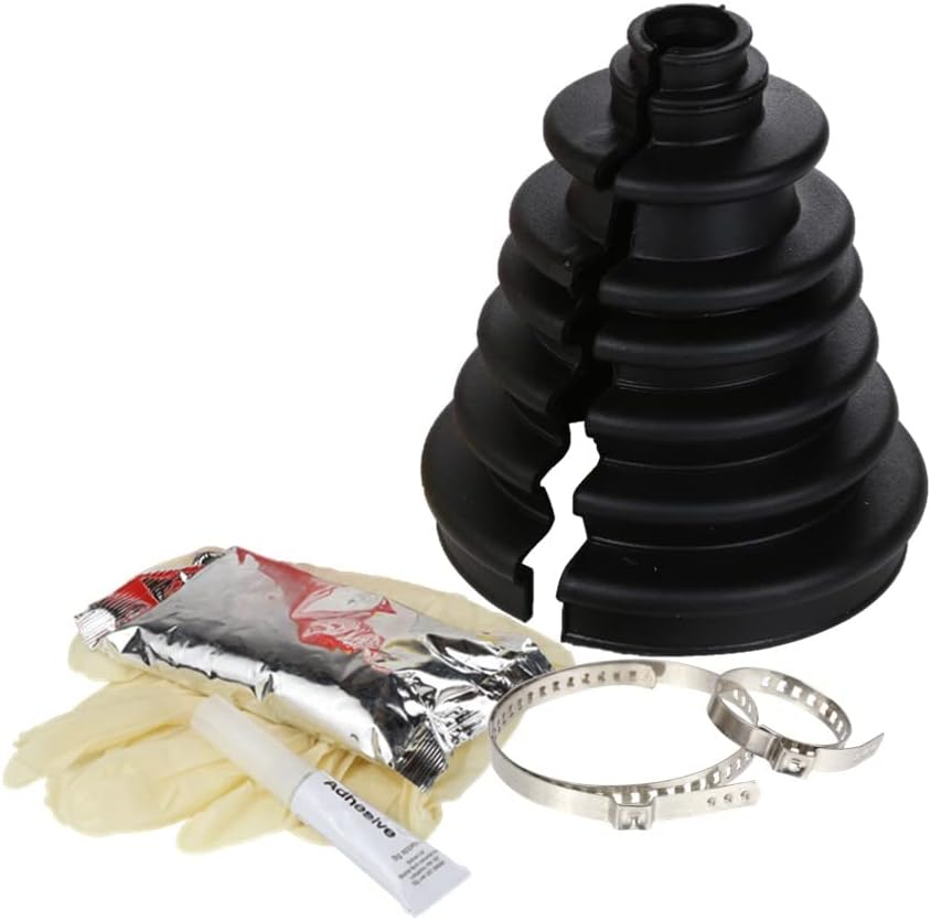 CVS18 Universal Split Constant Velocity Joint Gaiter Boot Replacement Kit, Black image number 4