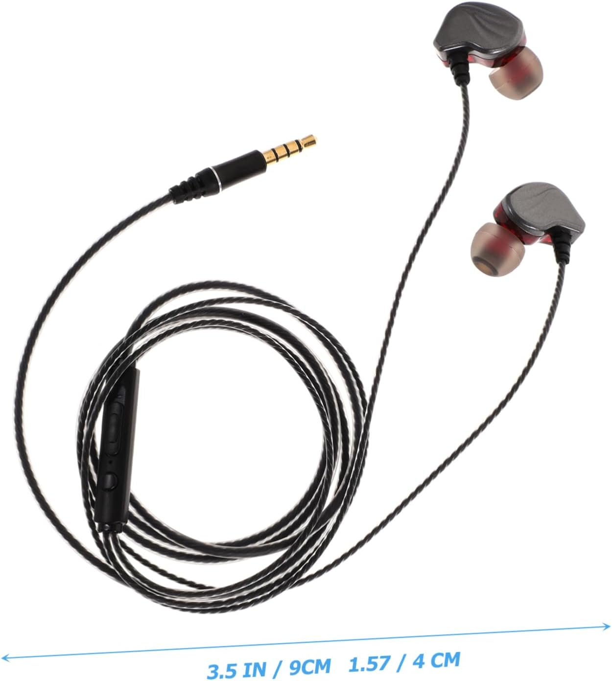 SECFOU Type-C In-Ear Earphone Subwoofer Bass Headset Mic for Phone and Tablet, Wired Gaming Earbuds for Mobile Devices, Grey Sports Earphones for Audio and Game image number 5