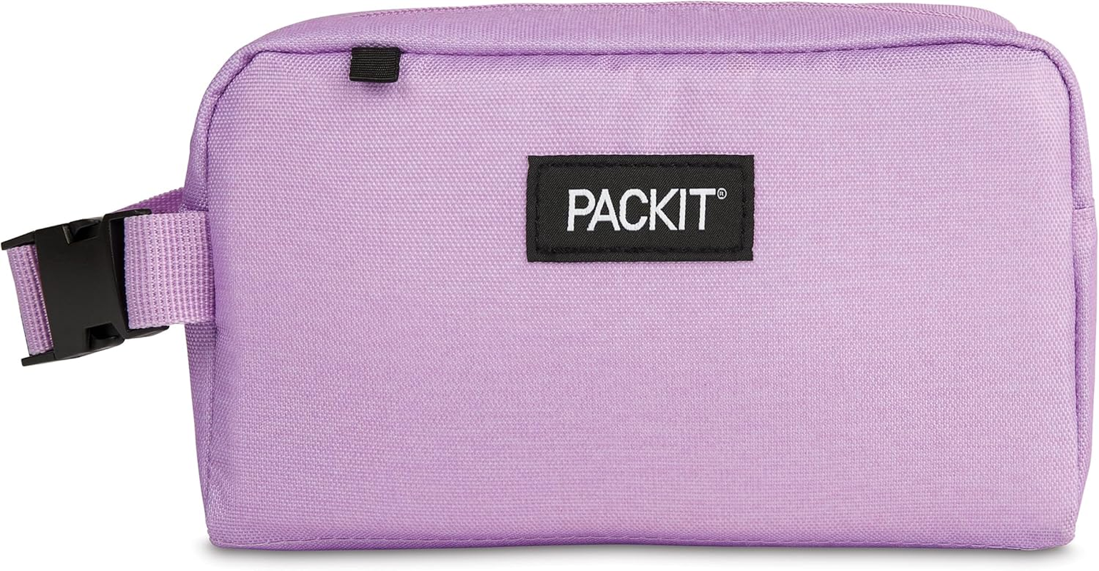 Packit&reg; Freezable Snack Box, Magenta, Built with ECOFREEZE&reg; Technology, Collapsible, Reusable, Zip Closure with Buckle Handle, Designed for Work Snacks, Fresh Snacks on the Go, Adults, and All Ages