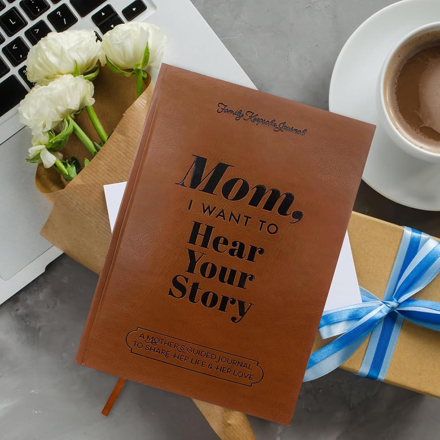 Mom, I Want to Hear Your Story: Journal Bound Hardback for Mother'S Day Birthday Gift with Ribbon Bookmark, a Mother&rsquo;S Guided Journal to Share Her Life and Love (Hear Your Story Notebooks) image number 4