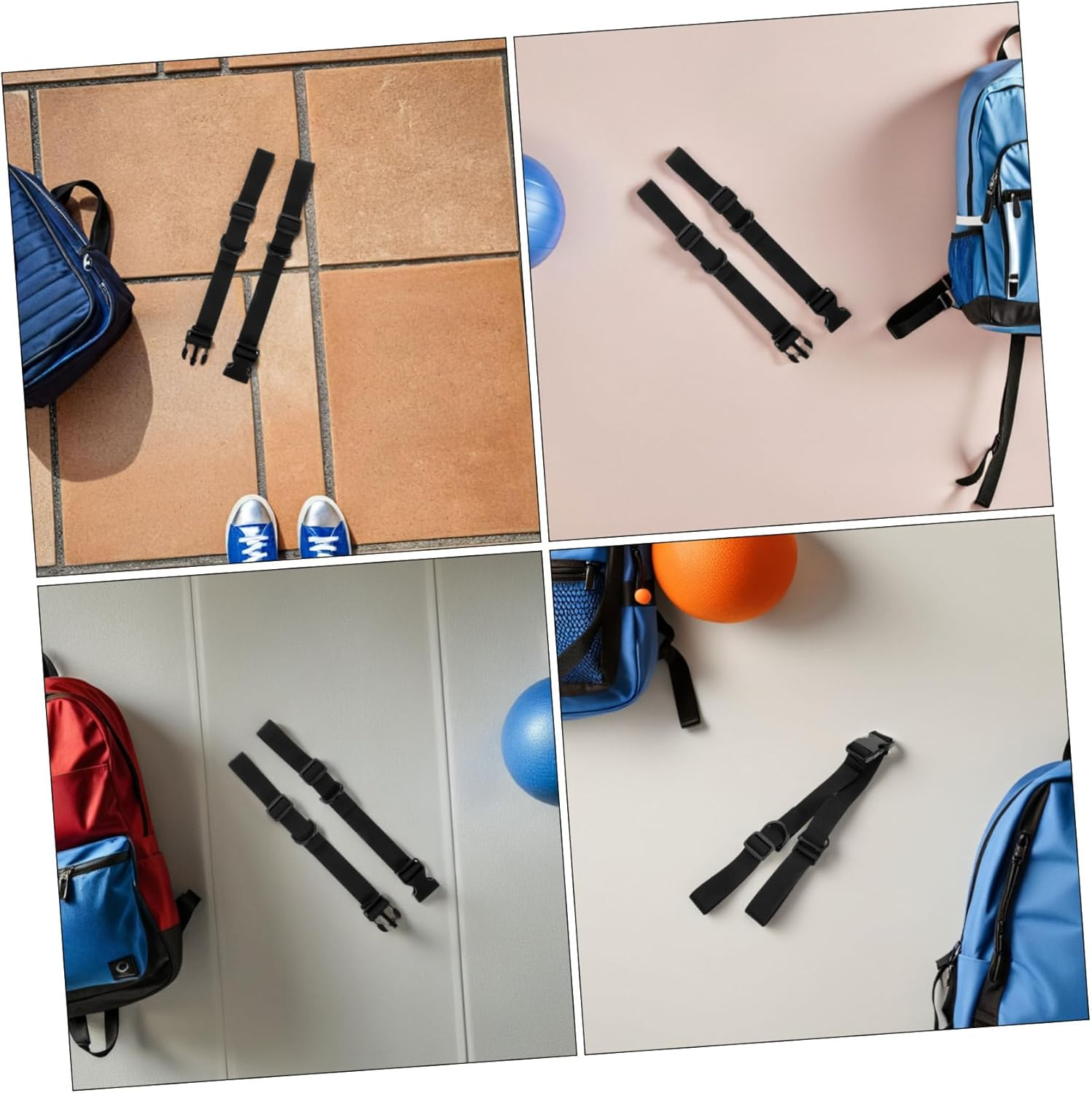 BEBEMOKO 5Pcs Heavy Duty Adjustable Luggage Straps for Suitcases Backpacks Yoga Mats Buckle Fasteners for Secure Travel and Outdoor Gear Binding image number 2