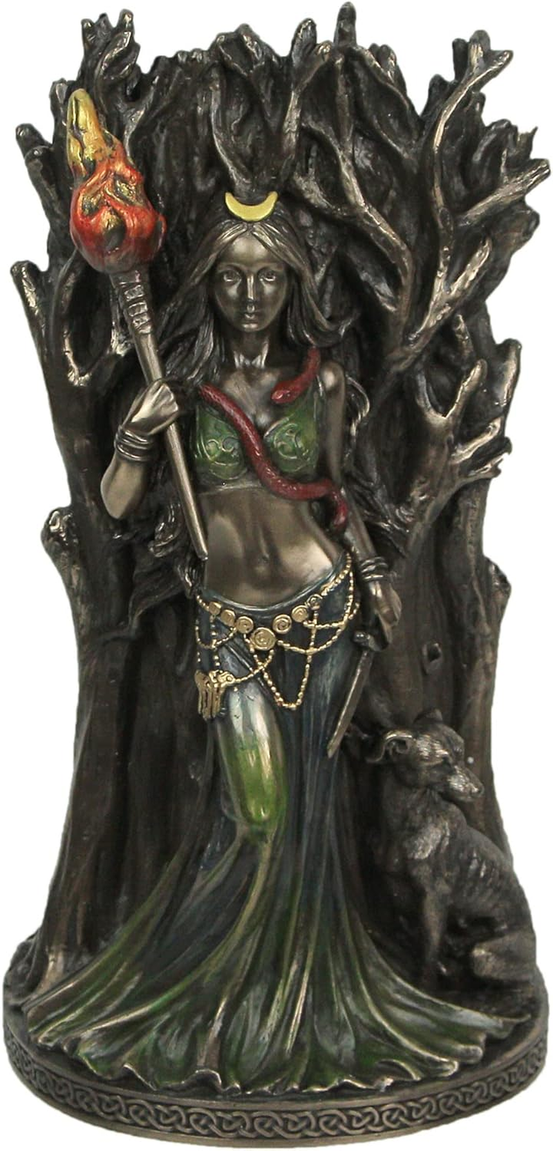 Veronese Design Resin Statues Norse God Odin on Throne with Wolves Bronze Finished Statue 7 X 10.25 X 4.75 Inches Bronze