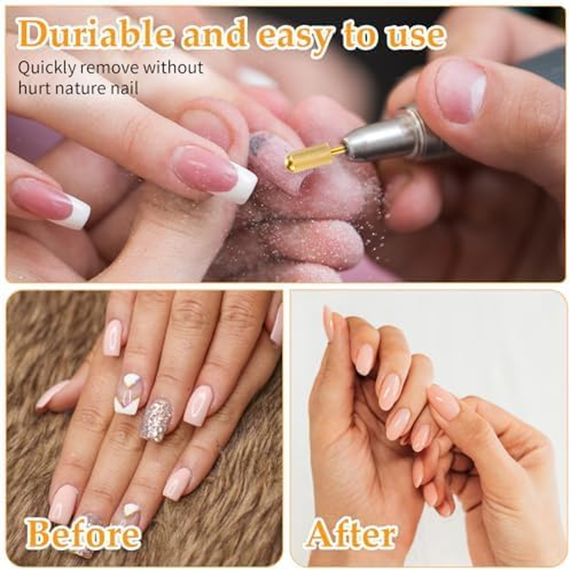 Jerssamy Nail Drill Bit Set,3 Pcs Safety Bits for Nails Drills,Carbide Nail Drills Bits for Manicure Pedicure Cuticle,Smooth round Nails Drill Bit(Xc & M & XF Gold) image number 3