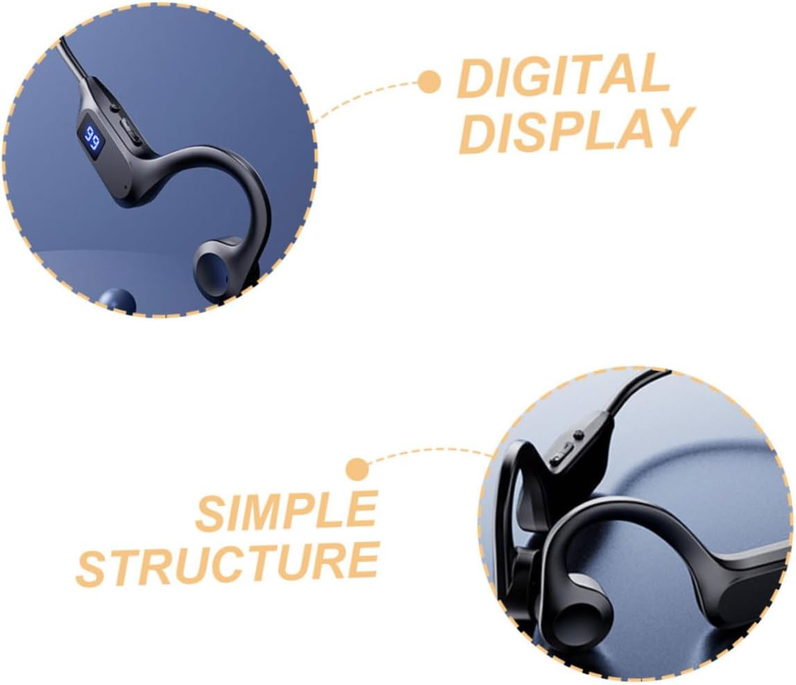 OKUMEYR Running Earphones Neck Hanging Wireless Earphones Rechargeable Headphones for Men Lightweight Design image number 4