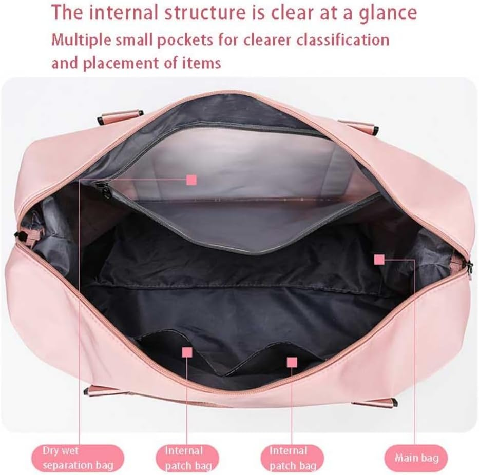 Large Waterproof Travel Duffle Bag with Trolley Sleeve Gym, Duffel Bag Sports Overnight Weekender Bag for Men and Women, Lightweight Carry-On Duffle for Air Travel, Camping, and Workouts image number 6