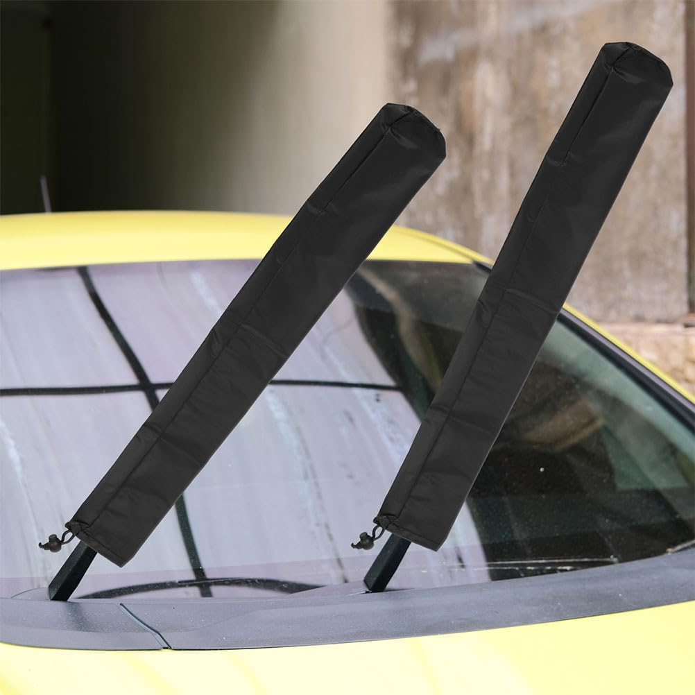 Car Wiper Covers - ULTECHNOVO 2 Pairs Car Wiper Dust Protectors, Black Polyester - 190T 67 * 10Cm image number 6