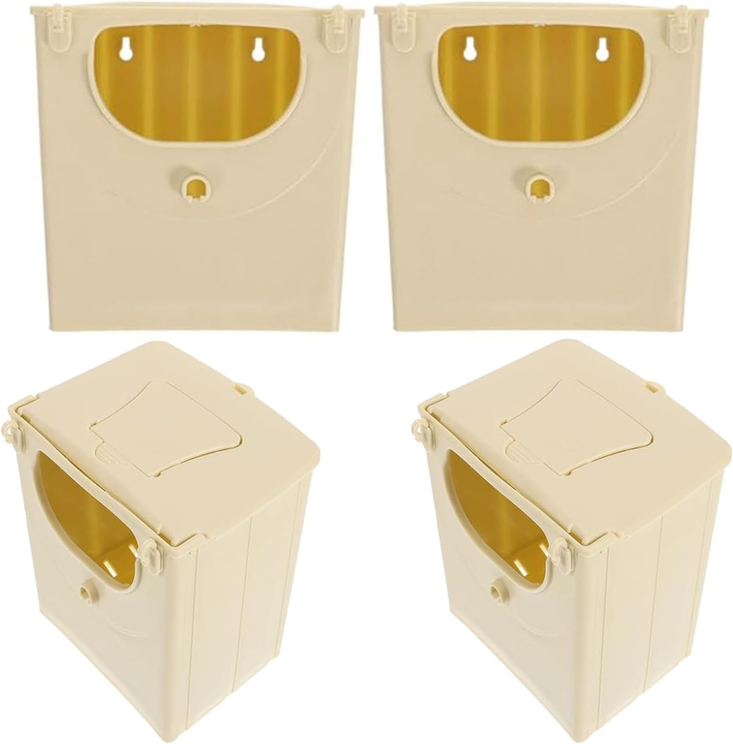 Plastic Birdhouse 4Pcs Bird Nesting House Plastic Breeding Box for Parakeets Love Birds Parrots Easy to Clean for Home Garden Porch Use image number 3