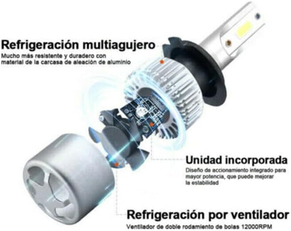 Tootoo H4 9003 2000W 300000Lm Led Headlight Kit Lamp Bulbs Globes High Low Beam Upgrade image number 1