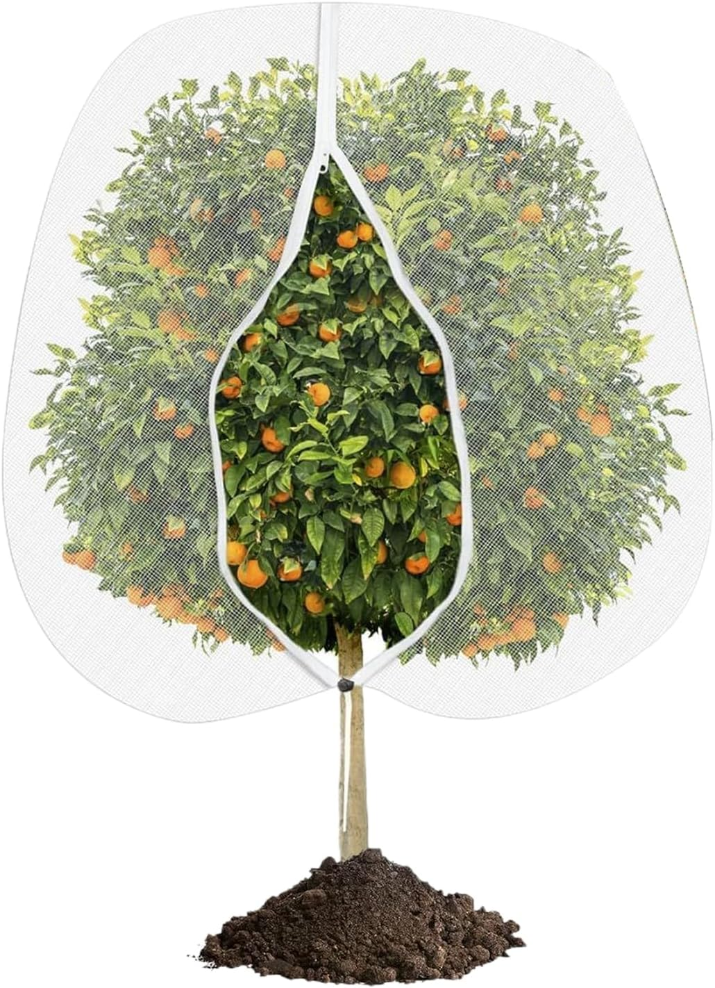 Fruit Tree Protection Netting | Protective Cover with Drawstring | UV Resistant and Weather Resistant with Zipper and Cord for Orchards, Outdoors, Garden, Greenhouse