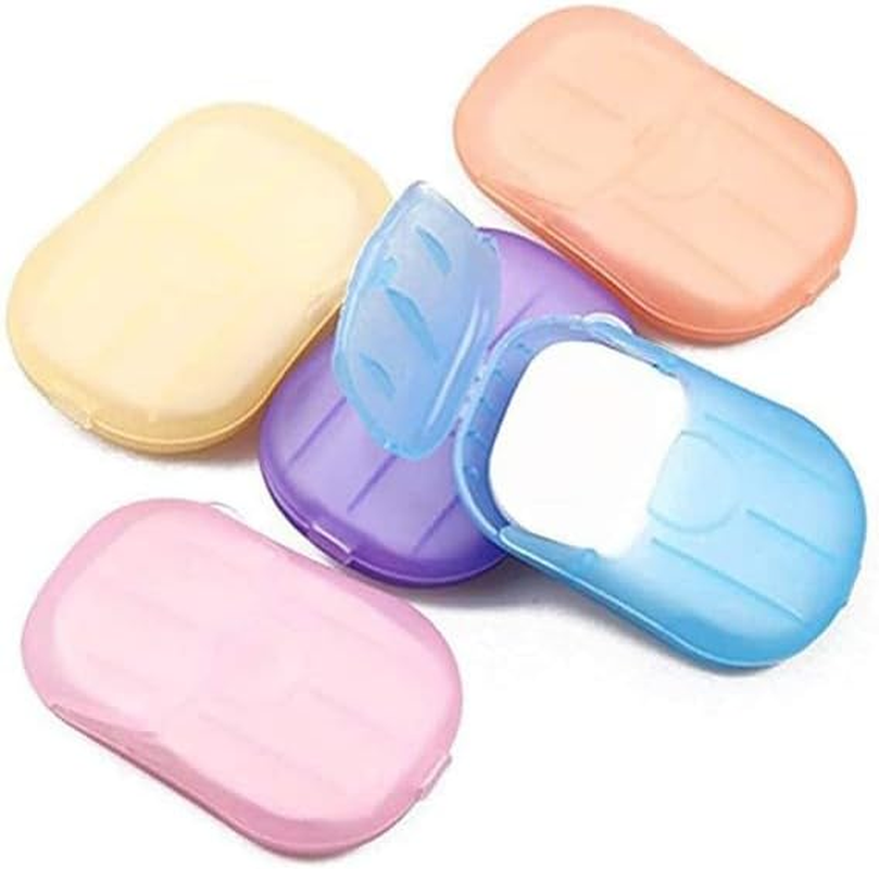 Tustao 500 Sheets Disposable Soap Paper 5 Boxes Hand Cleaner Fragrance Mini Color Soap Paper for School Indoor, Outdoor, Travel, Camping Hiking, Camping Soap, Soap Sheets image number 5