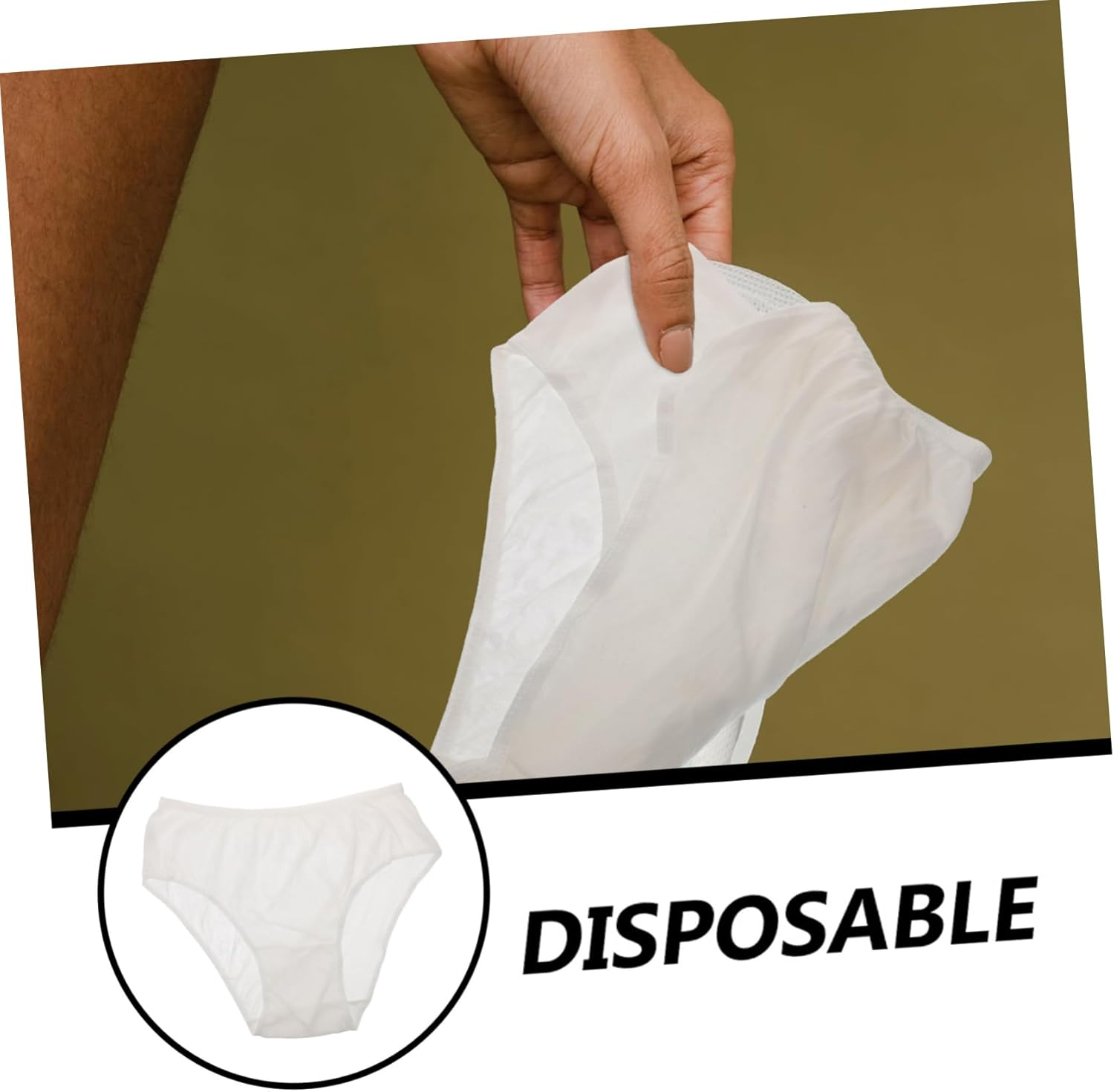 BESTYASH 4Pcs Disposable Maternity Underwear for Postpartum Women Supple Cotton Material Portable Briefs for Home Use XXL White image number 5