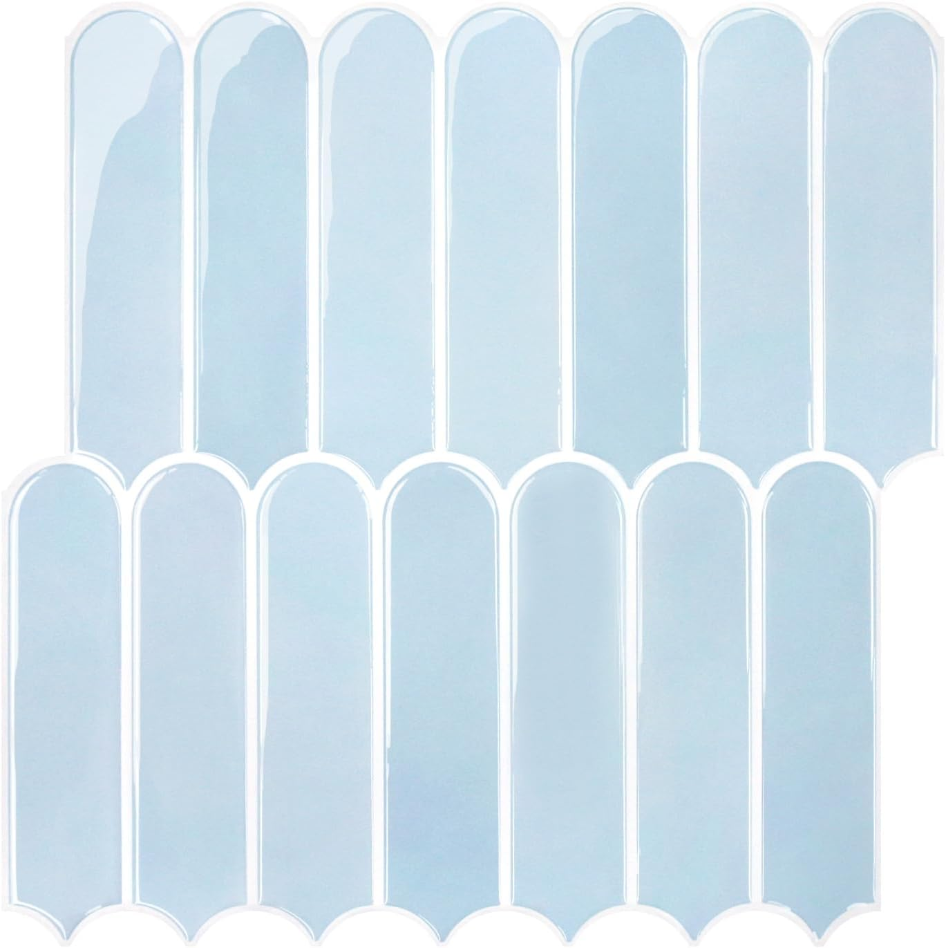 COMSTICKC Thicker Beige Peel and Stick Tile,10 Sheets of 12''X12'', 3D Fish Scale Peel and Stick Backsplash Tile Stickers Vinyl Backsplash Kitchen Bathroom Waterproof Removable