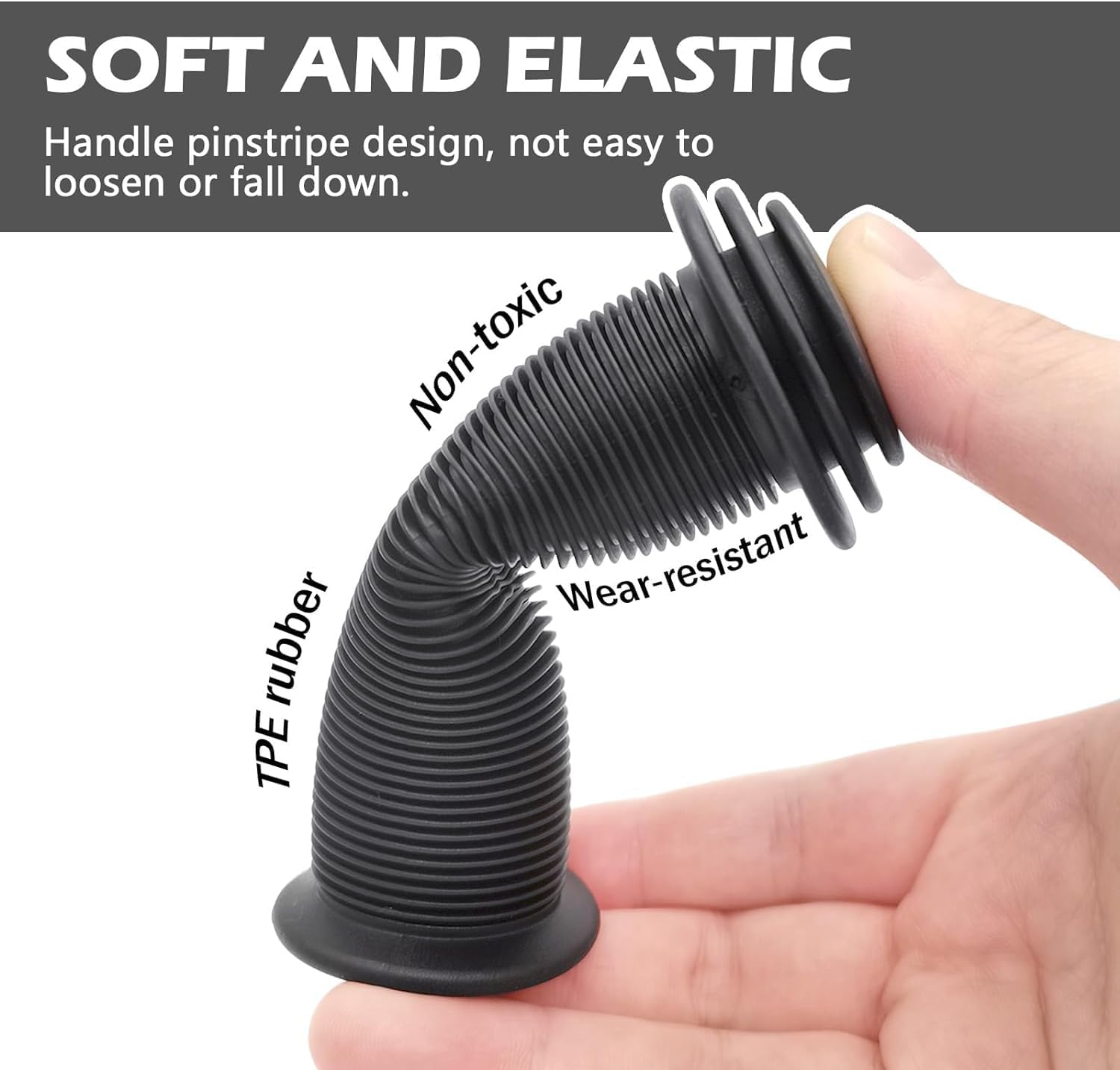 Bike Handlebar Grips,Rubber Bicycle Grips Soft Cycling Grips Non-Slip Bike Handles Grips,Bike Handlebar Rubber Grips,Non-Slip Rubber Bike Grips image number 6