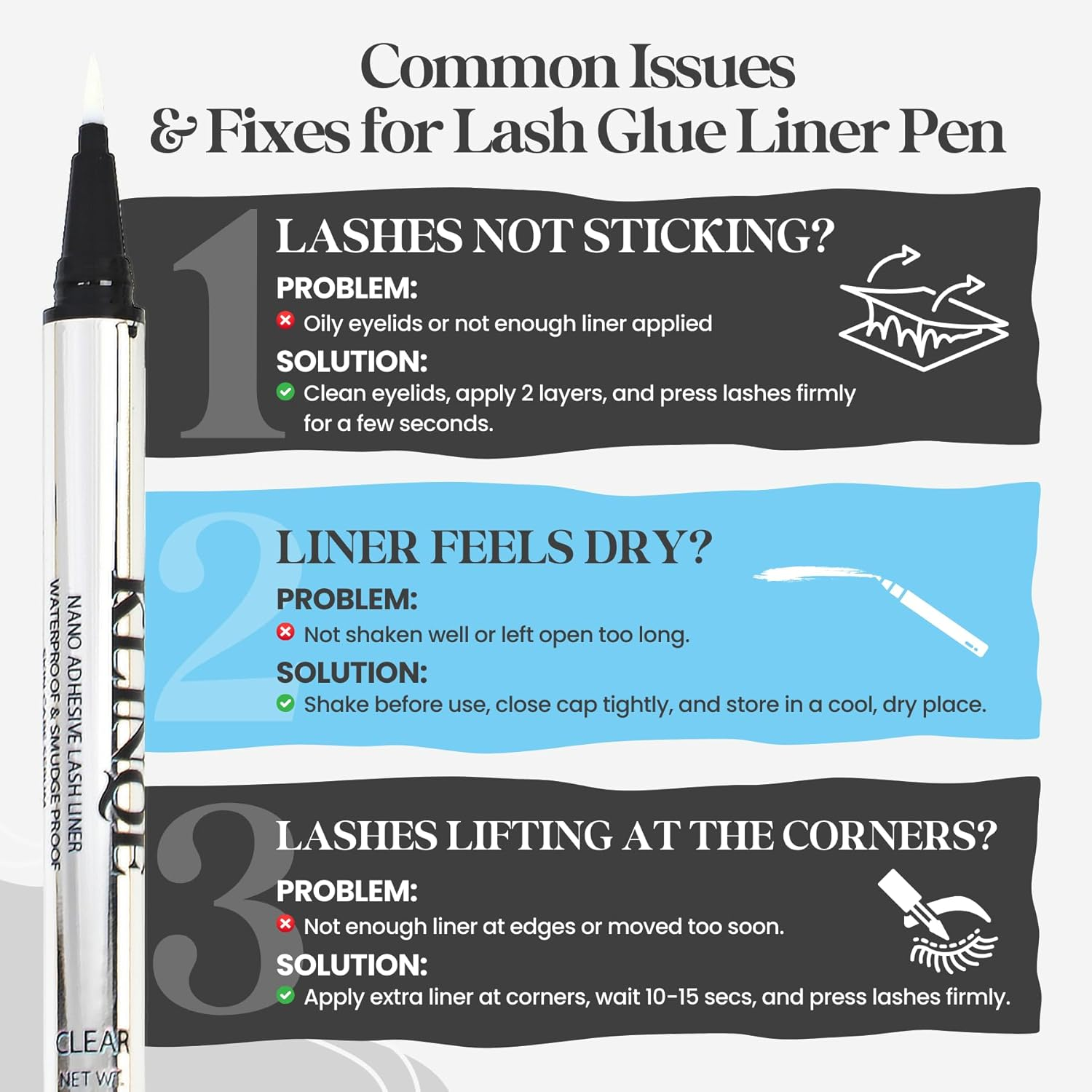 2-In-1 Clear Lash Adhesive & Liner &ndash; Waterproof, Smudge-Proof, Strong Hold &ndash; Contact Lens Friendly, Works with All Lash Types image number 1