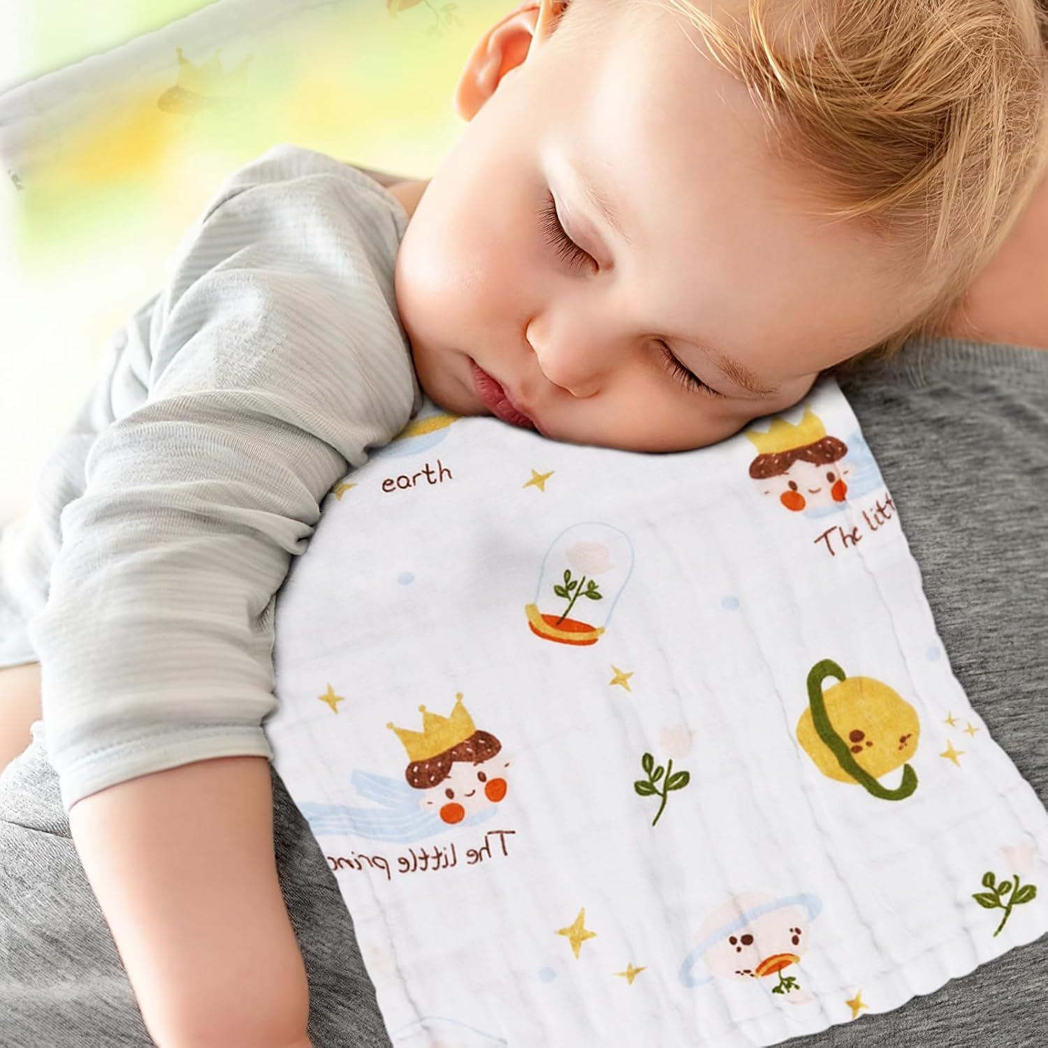 Baby Muslin Burp Cloths 100% Cotton Baby Burping Cloth 8 Pack Newborn Spit up Rags Extra Absorbent and Soft Burping Rags for Girls and Boys Registry for Baby Shower Large 20 X 10 Inch