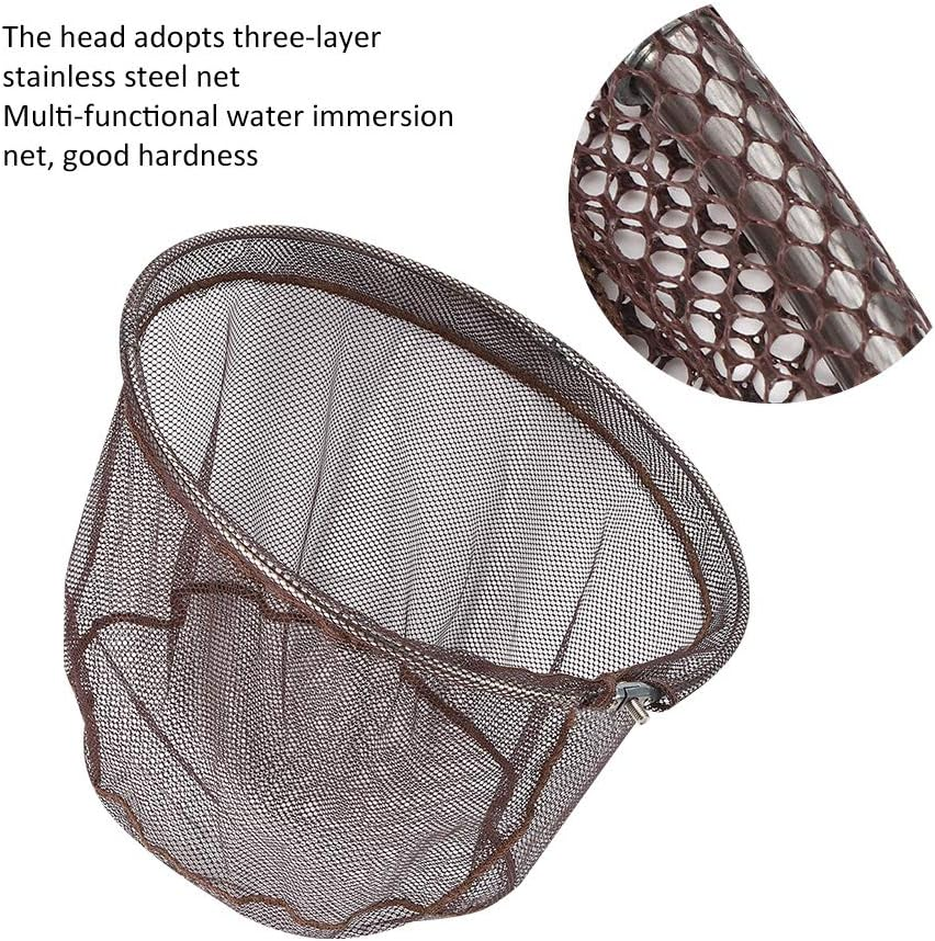 Cryfokt 8Mm Fishing Net Head, Universal Screw, Stainless Steel, 40Cm, Foldable, Compact, Sea Fishing image number 5