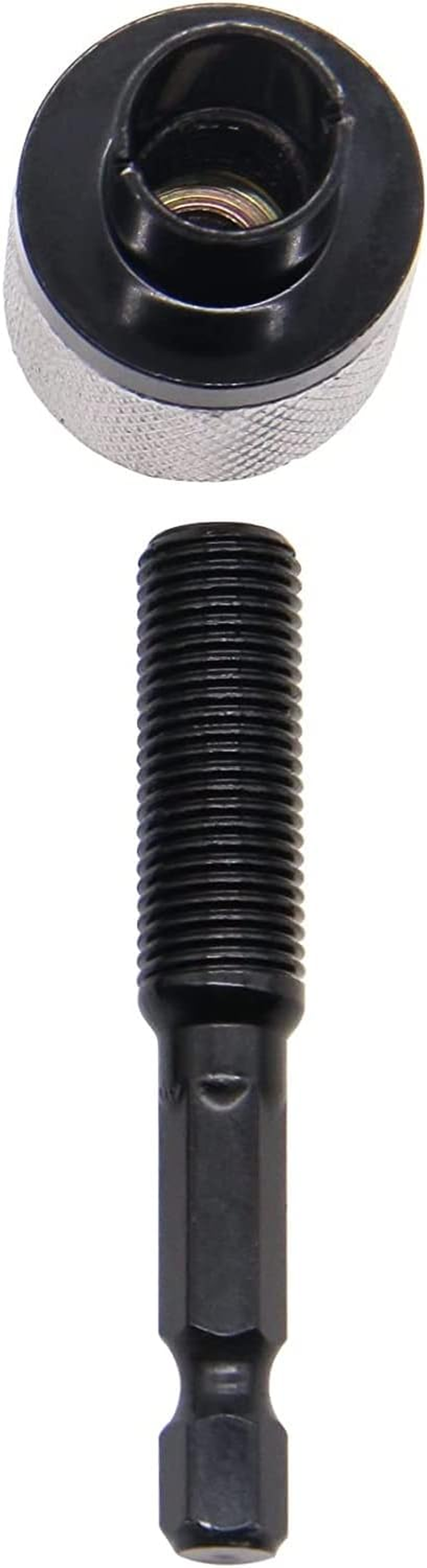 Fixinus 2 Pieces Keyless Drill Chucks - 1/4 Inch Hex Shank Drill Bit Adapter, Fast Change Converter Extension Screwdriver Drill Adapter for Impact Drill Tool, 0.3-6.5Mm image number 6