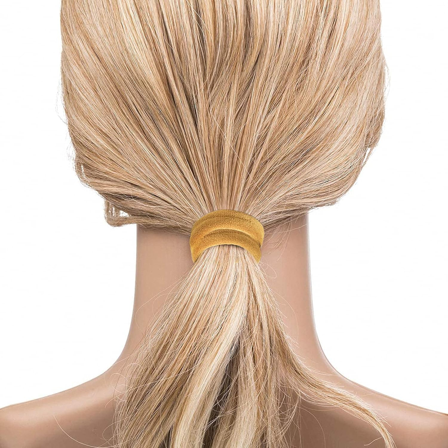 100 ELASTICS HAIR TIES, 4Cm Multicolor Hair Bobbles, Seamless No-Metal Ponytail Holders Hair Bands for Women (Multicolor) image number 3