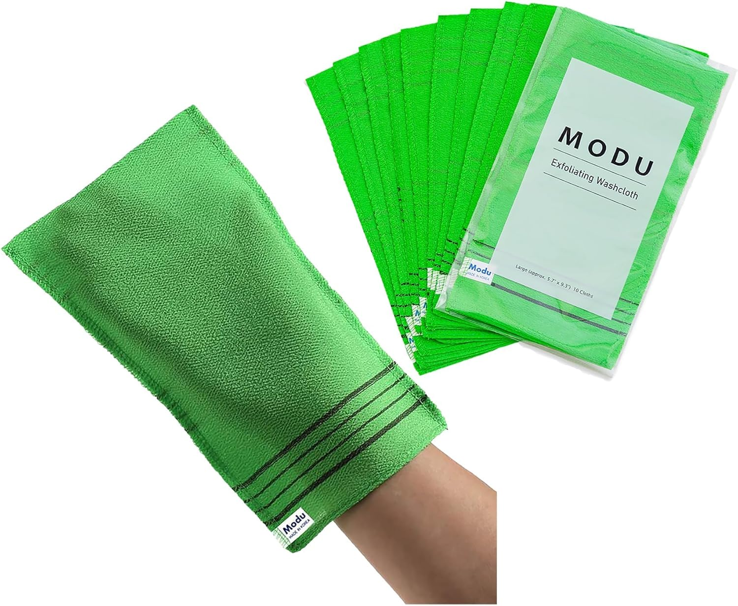 Modu 10 Pcs Korean Exfoliating Bath Washcloth 6 X 9.1 in - Asian Italy Towel