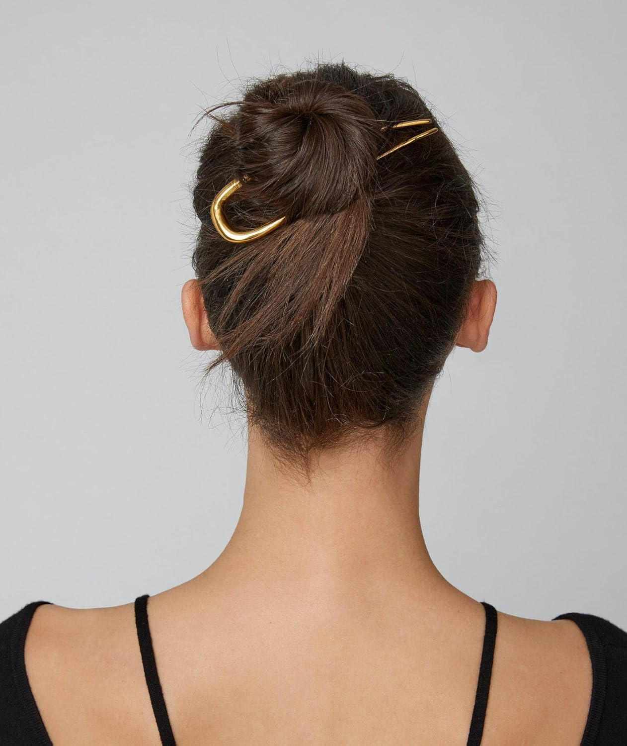 3 PCS French Hair Pins for Women - French Twist and Buns, Elegant Gold Hair Accessories - Gold / Silver / Black image number 4