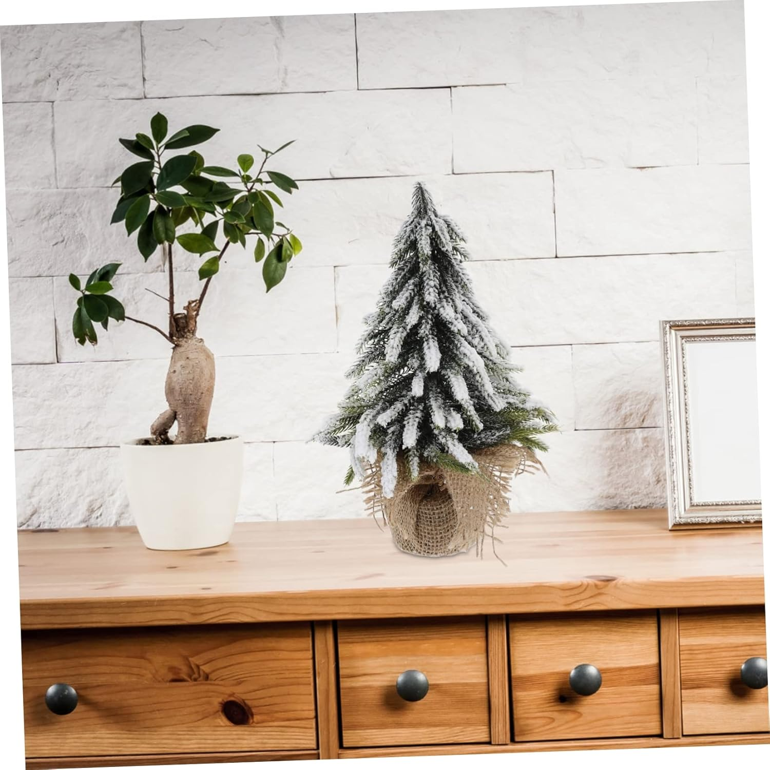 Scene Xmas Tree Decoration for Party Desktop Christmas Tree Ornament Stylish Festive Desktop Decor for Boys and Girls Family for Home Shop and Bar Use image number 6