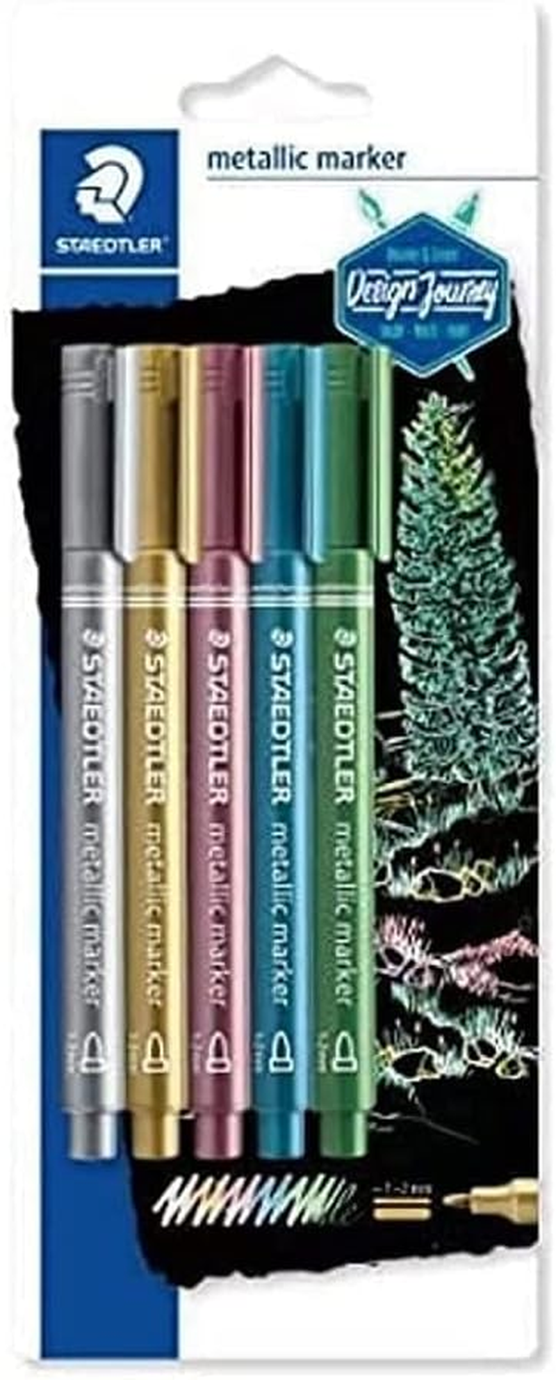 Staedtler Metallic Marker, Silver (Pack of 10) image number 1