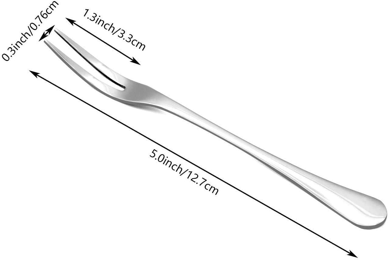 LY-ONE 10 Pcs Cocktail Forks for Appetizers, Fruit, Dessert, Cake and Tasting image number 1
