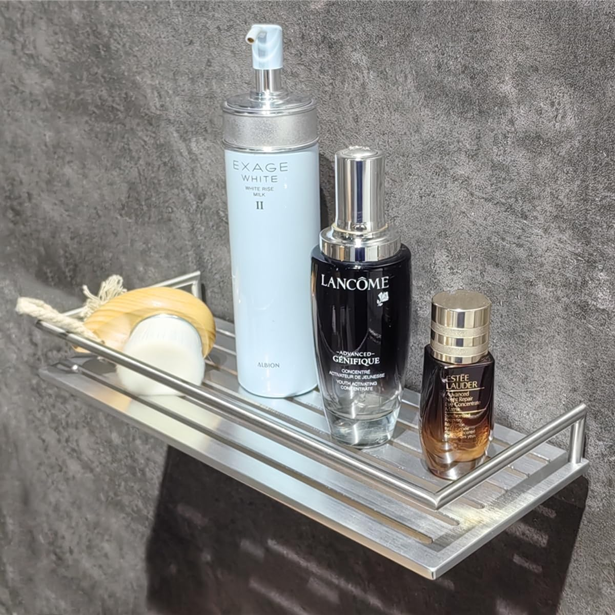 Frafuo Shower Caddy Corner Shelf for Bathroom Storage 300Mm Aluminum Brushed Wall Mount Bathroom Shelf over Toilet Storage Rustproof Kitchen Storage image number 3