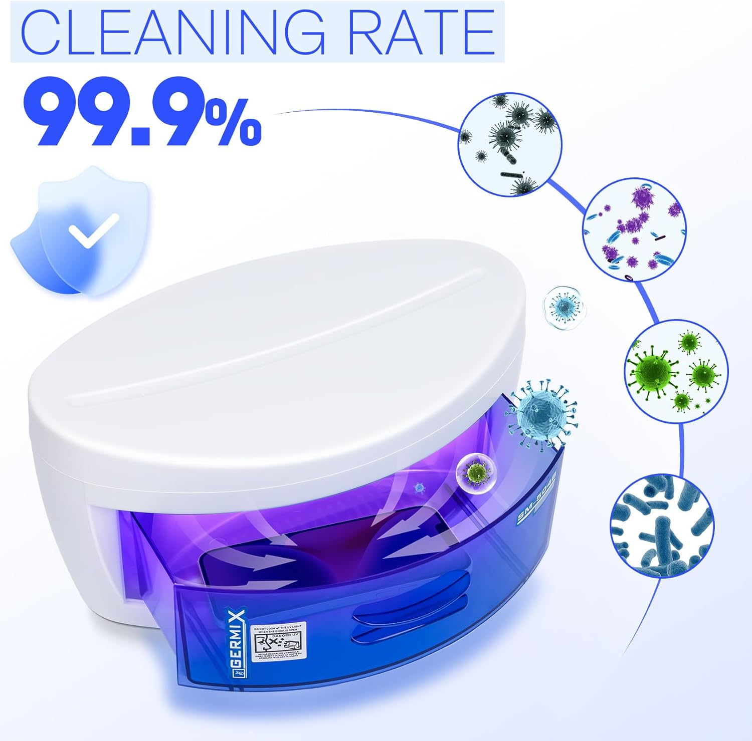 Sterilizer for Nail Tools,Lxiangn Large Capacity 8 W Multipurpose Nail Tools Cleaning Box Nail Sterilizer Cabinet Drawer for Barber Cutting Scissors Nipper Nail Art Tool image number 4