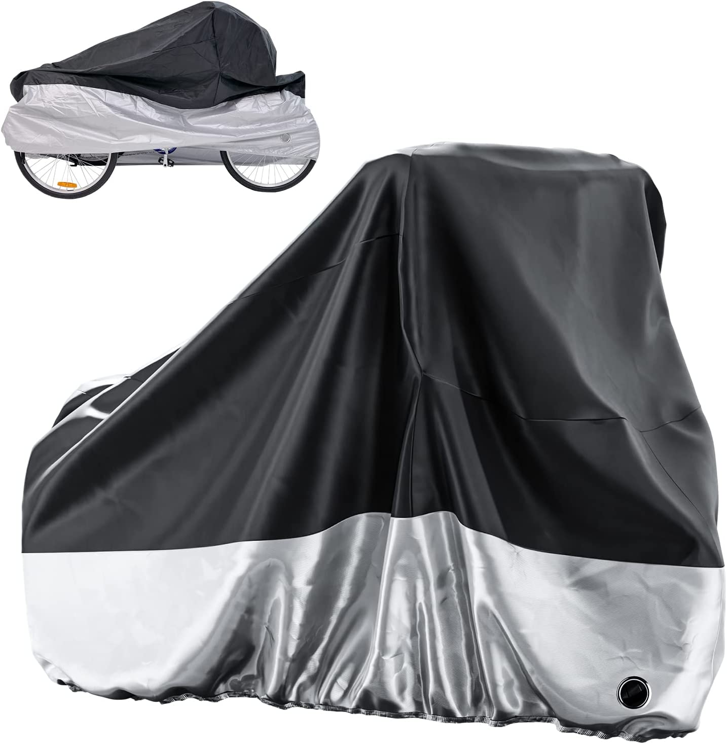 MOPHOTO Bike Cover Adult Tricycle Cover for Outdoor Bicycle Storage, Heavy Duty Ripstop Material, Waterproof & Anti-Uv